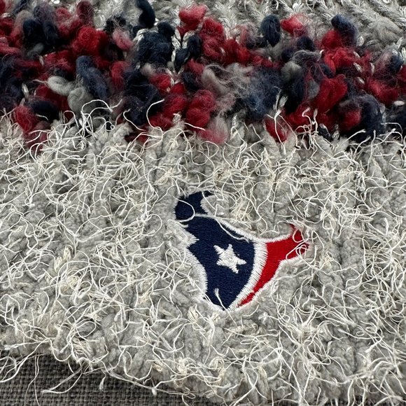 Pompom‎ Houston Texans Knit Hat Fringe Red Black Gray Women's Sport Hat - Picture 3 of 9